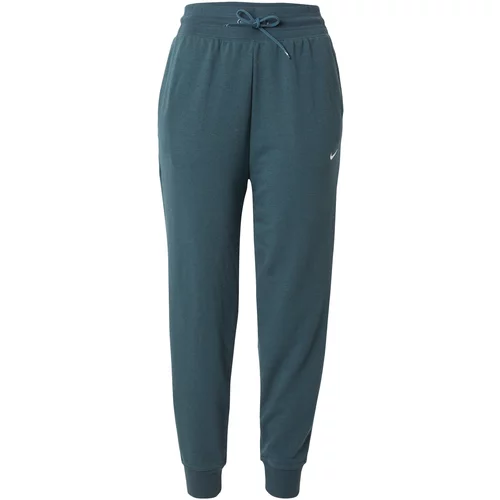 Nike Športne hlače 'One' smaragd / bela