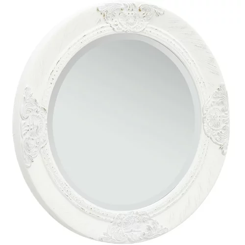 Stensko ogledalo v baročnem stilu 50 cm belo