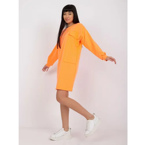 Fashion Hunters Orange dress with Carrara pockets