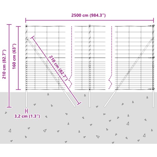 vidaXL Field Fence 1.6x25 m Pocinkano jeklo Cene