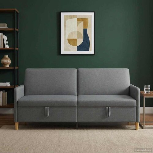 SOFA s pohranom Tamnosiva 192 x 78 x 87 cm Poliester Cijene