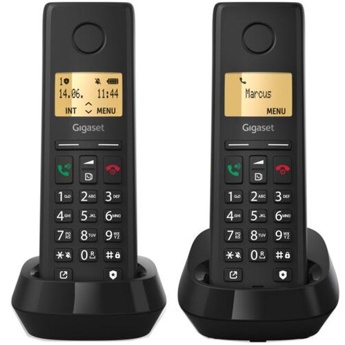 Gigaset Brezžični telefon Pure 200 Duo, črne barve, (5000444815) Cene