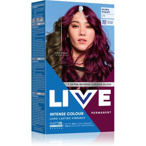 Schwarzkopf LIVE Intense Colour trajna boja za kosu nijansa L76 ultra Violet 1 kom Cijene
