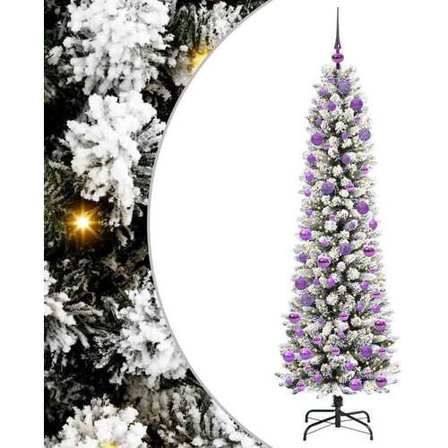 vidaXL Umestno božično drevo med 300 LED Zelena in bela 180 cm, (5000066990) Cene