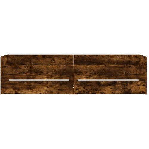  Okvir kreveta s ladicama boja dimljenog hrasta 100 x 200 cm Slike