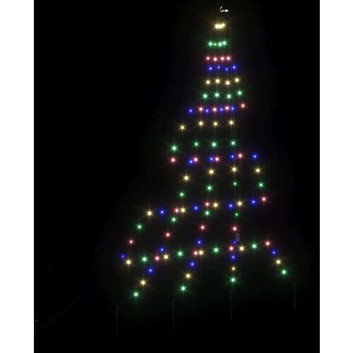 VidaXL LED božićno drvce s 112 LED svjetlima &amp;Scaron;areni 511 cm Metal Slike