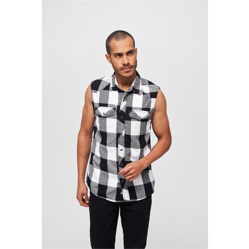 Brandit Sleeveless shirt white/black Slike