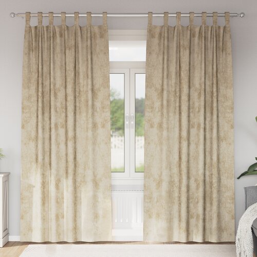 VidaXL sametne zavese 2 kosa z očesi krem 260x140 cm Slike
