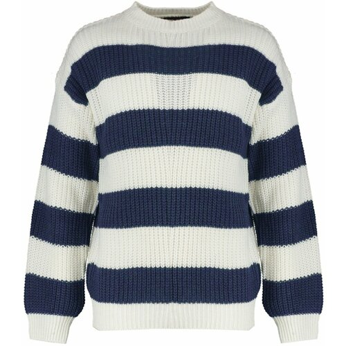 Trendyol Sweater - Navy blue - Oversize Cene
