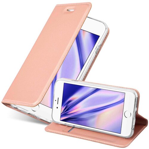 Cadorabo Ohi&amp;scaron;je, združljivo z Apple iPhone 6 PLUS / 6S PLUS v klasična rožnata zlata - Za&amp;scaron;čitni ovitek z magnetnim zapiranjem, stoječo funkcijo in režo za kartice, (20552021) Slike