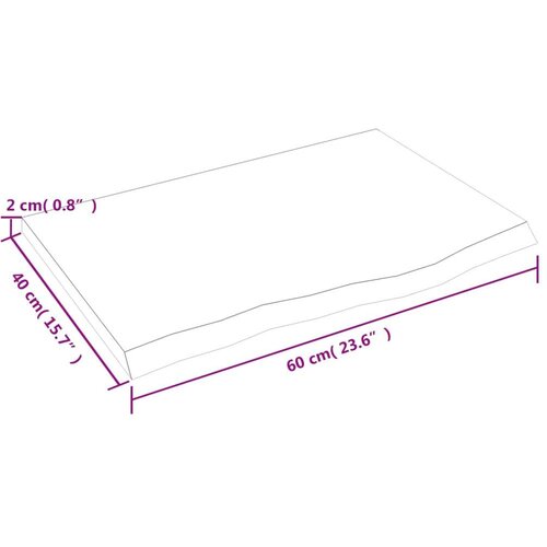 VidaXL Kupaonska radna ploča tamnosiva 60 x 40 x 2 cm tretirano drvo Slike