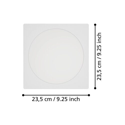 Eglo 901402 - led ugradno stropno svetlo fueva LED/18,5W/230V 21,6x21,6 cm belo Slike
