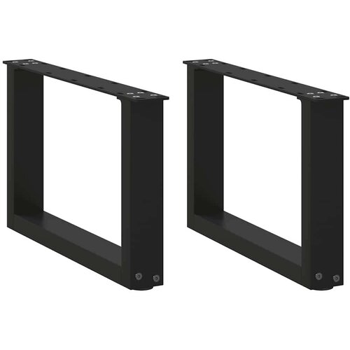  Noge za klubsko mizico v obliki črke U, 2 kosa, črne, 50 x (30-31) cm, jeklo, (22123564) Cene