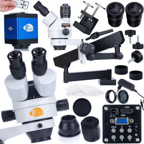 Rosfix SET MIKROSKOP TRINOKULARNI NEPTUNE PRO MSNP-T-WDMS1 &ndash; ZOOM 7&ndash;45X, KAMERA 2MP HDMI/VGA | SIMUL-FOCAL, (5000036400) Cene