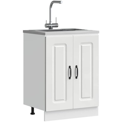 vidaXL Osnovna omarica za umivalnik Kalmar bela 60x46x81,5 cm Cene