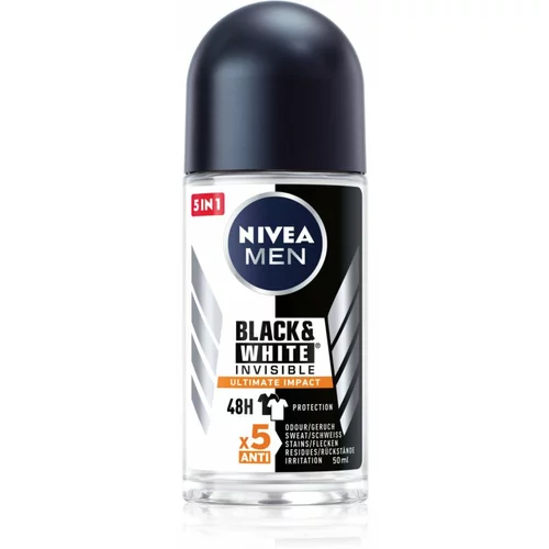 Nivea Men Invisible Black & White roll-on antiperspirant za muškarce 50 ml