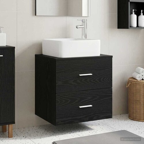  Umivaonik s policom Crni hrast 49,5 x 41 x 63 cm Cene