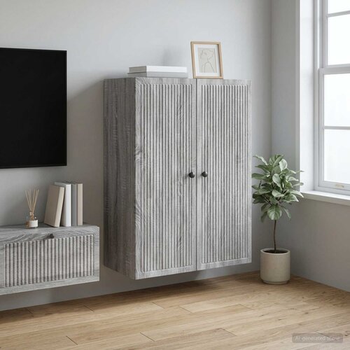  Ormar za montažu na zid Siva Sonoma 66 x 34,5 x 90 cm Cijene