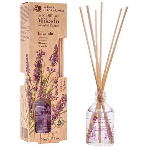 LA CASA DE LOS AROMAS Mirisni &amp;scaron;tapići Mikado Botanical Lavanda 50ml Slike