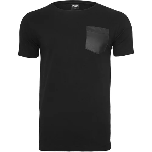 UC Men Pocket T-shirt made of blk/blk synthetic leather