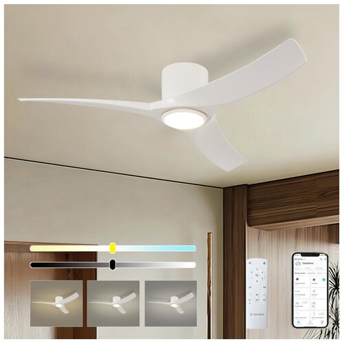  ZEVENTI - LED plafonski ventilator ORBITO LED/24W/230V Wi‑Fi Tuya beli + sa daljinskim upravljačem Cene