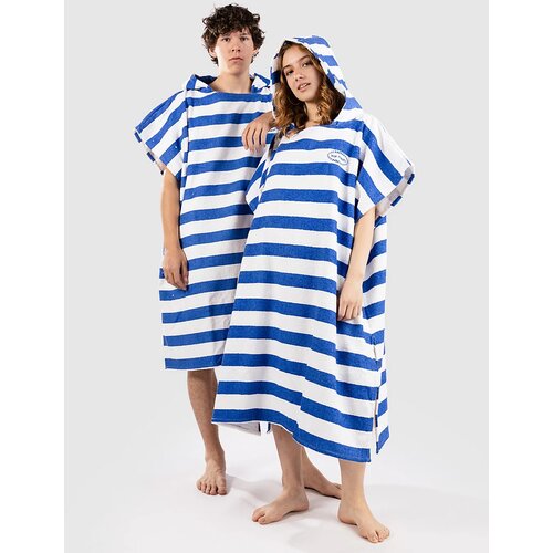 Blue Tomato Terry Stripes Surf poncho white / blue Slike