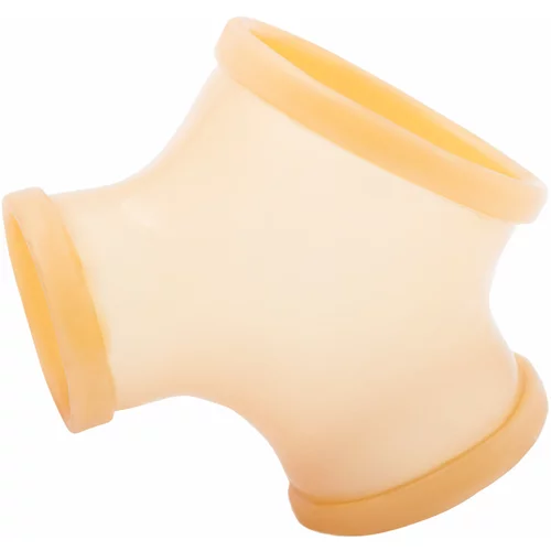 Toylie latex sleeve with penis and testicle ring gil semitransparent