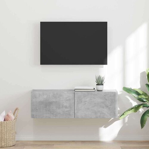 TV stenska omara Beton 60 x 31 x 29.5 cm Konstruiran les, (5000092205) Cene