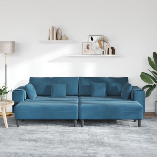  Bar&amp;scaron;unasta sofa s jastukom s jastukom 3 pcs Plava 208 cm Bar&amp;scaron;un Slike