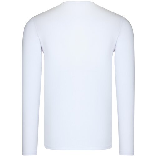 Dewberry DUAL SET T8588 ROUND COLLAR MEN'S SWEATSHIRT-WHITE-BLACK Cene