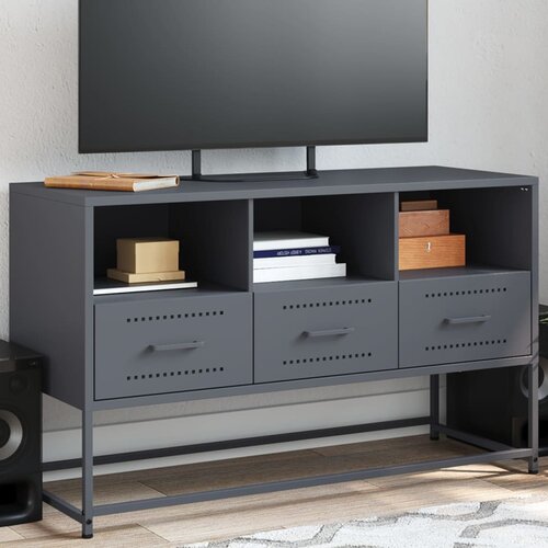 Furnova TV omarica antracitna 100,5x39x60,5 cm jeklo, (21924742) Slike