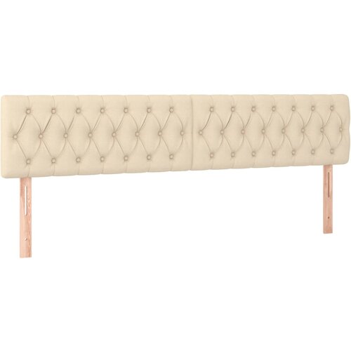 vidaXL Posteljno vzglavje 2 kosa krem 90x7x78/88 cm blago, (20953667) Cene