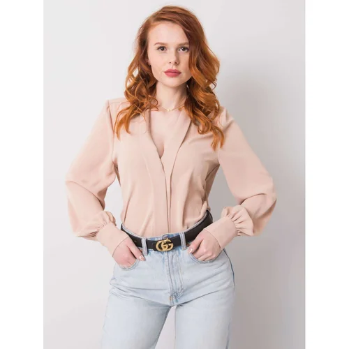 Fashion Hunters Beige formal blouse Lottie OCH BELLA