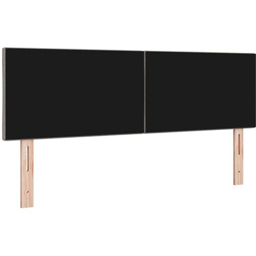  LED glava kreveta Sivo-smeđa 160 cm tkanina Slike