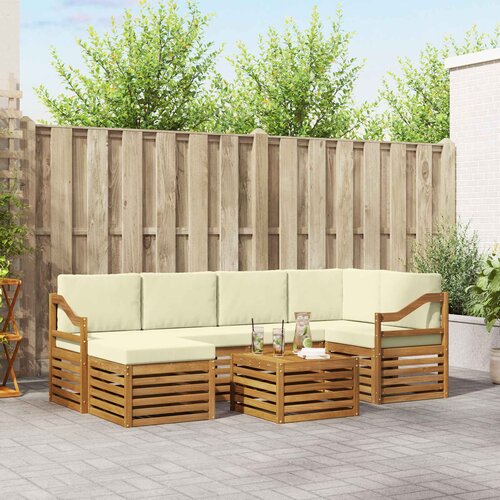  Set vanjskih sofa 7 kom. Prirodna i krem Poliester Cene