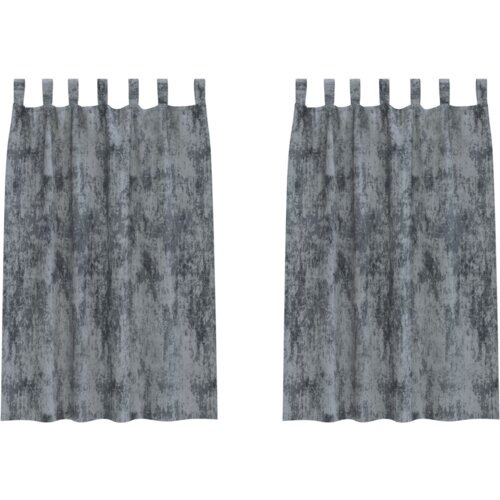  Bar&amp;scaron;unaste zavjese 2 kom s petljama srebrno siva 175x140 cm Slike
