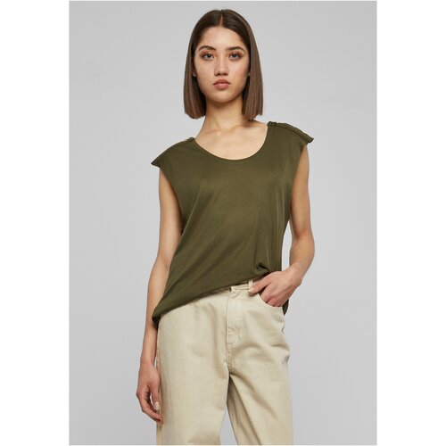 Urban Classics Women&amp;#039;s Olive T-Shirt HiLo with Shoulder Zipper Slike