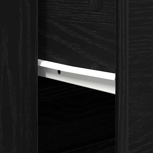  Kreveta Crni hrast 160 x 33 x 70 cm Konstruirano drvo Slike