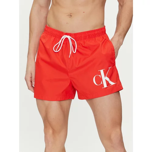 Calvin Klein Swimwear Kopalne hlače KM0KM00967 Rdeča Regular Fit