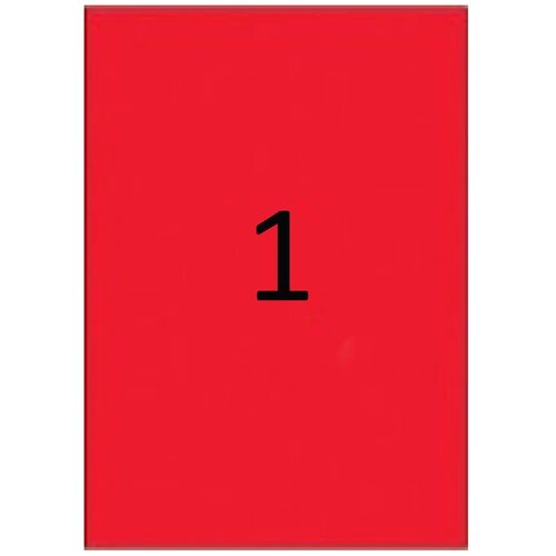 Avery Zweckform Odstranljive neon rdeče etikete 210 x 297 mm Slike