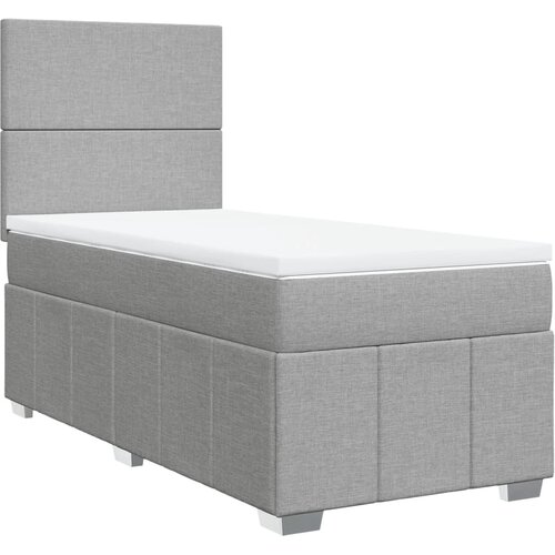 Maison Chic Box spring postelja - Vzmetna postelja z vzmetnico svetlo siva 80x200 cm blago SL11336, (21900986) Cene