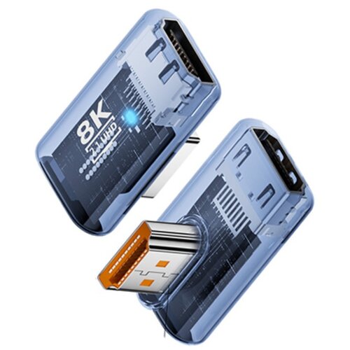INF 8K@60Hz HDMI 2.1 Adapter UHD Female to Male 90 Degree Left Angle - 3-Pack Blue, (5000327391) Slike