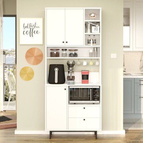 Hanah home RE6-W white multi purpose cabinet Cene