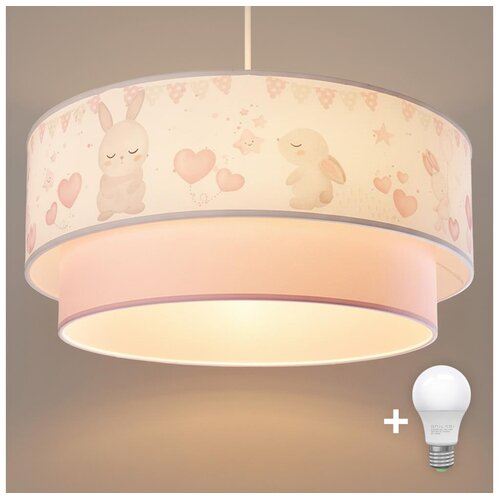  Brilagi - LED dečiji luster na sajli BOBO, 1xE27/10W/230V, prečnik 40 cm, krem / ružičasta / kraljevsko-plava Cene