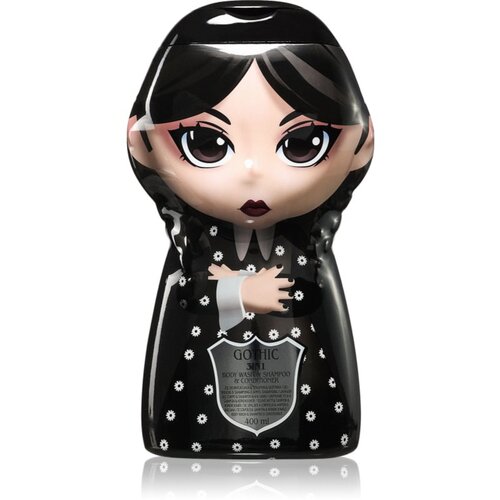 Wednesday Gothic Dark &amp;scaron;ampon, regenerator i gel za tu&amp;scaron;iranje 3 u 1 za djecu Blueberry 400 ml Slike