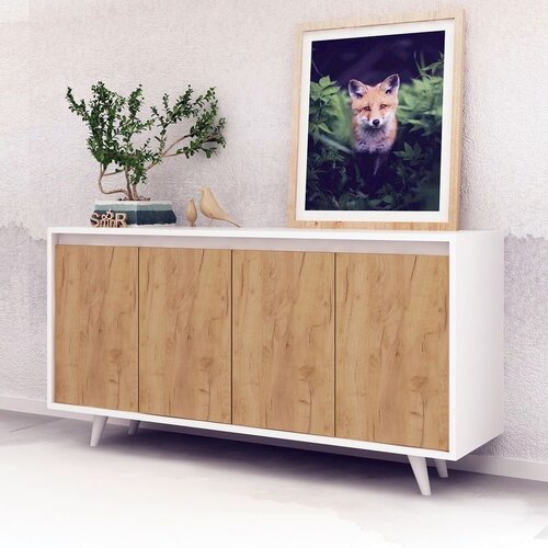 Hanah home Nossa OakWhite Console Cene