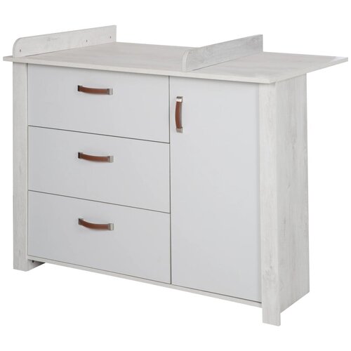 Roba Bijela niska dječja komoda s promjenjivim stolom 126x99 cm Mila &amp;ndash; Slike