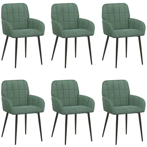 vidaXL Jedilni stoli 6 pcs Žamet Morsko zelena 57 x 50 x 85 cm, (5000296741) Cene