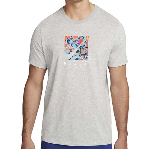 Nike Funkcionalna majica azur / pegasto siva / losos / bela