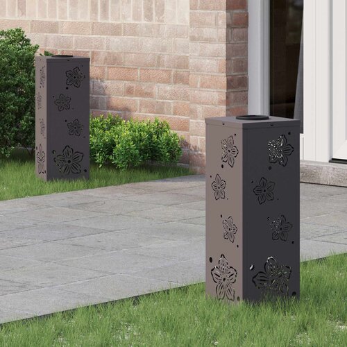  Solarna LED svjetlost za stazu 2 pcs Crna Hladno valjana čelika Slike